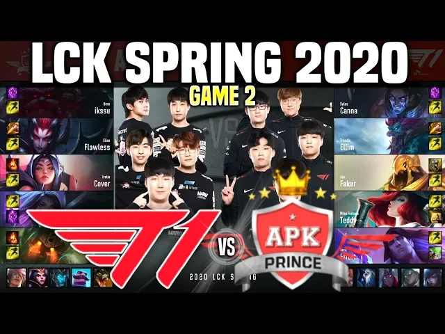 t1 vs apk game 2 highlights lck 2020 w6d2 - apk prince vs skt t1 game 2 highlights lck 2020 w6d